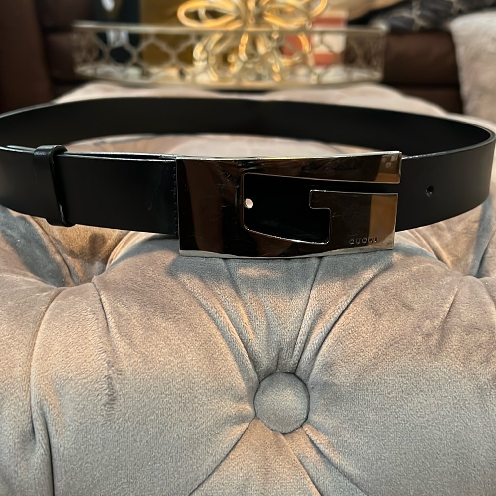 Gucci Black Single G Belt Authentic